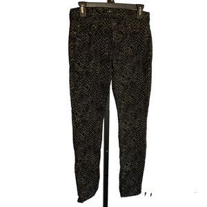 7 For All Mankind Black and Gray Printed Skinny Style Pants, size 26